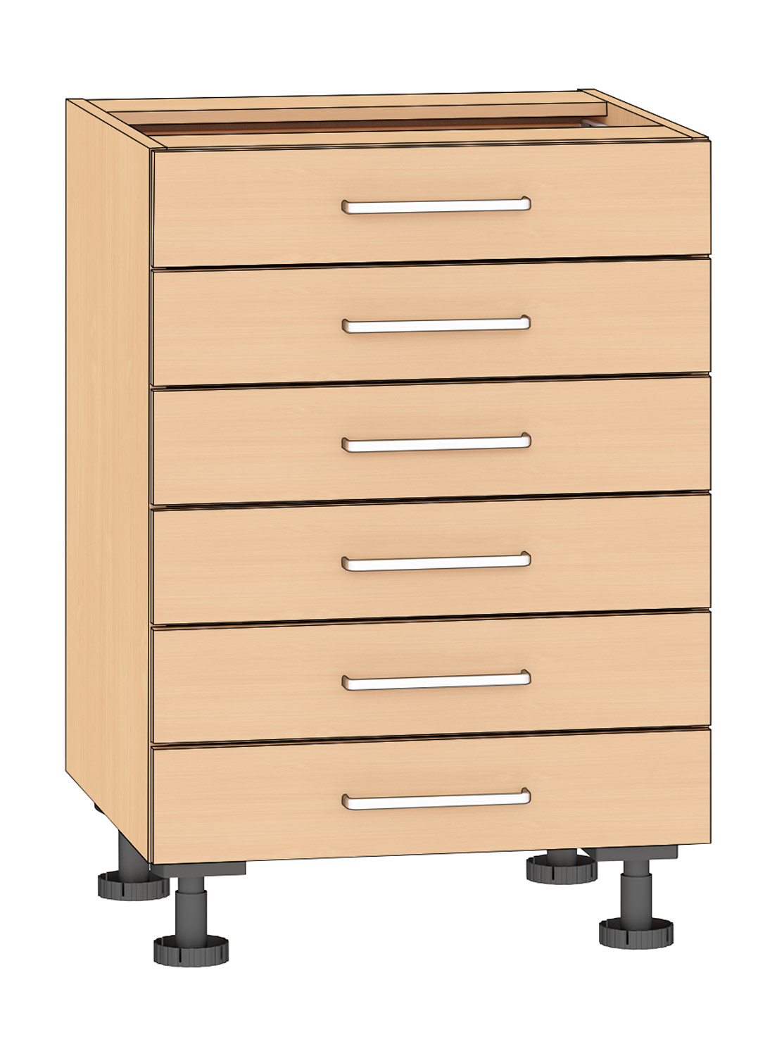 Schubkastenschrank mit 6 Schubkästen,