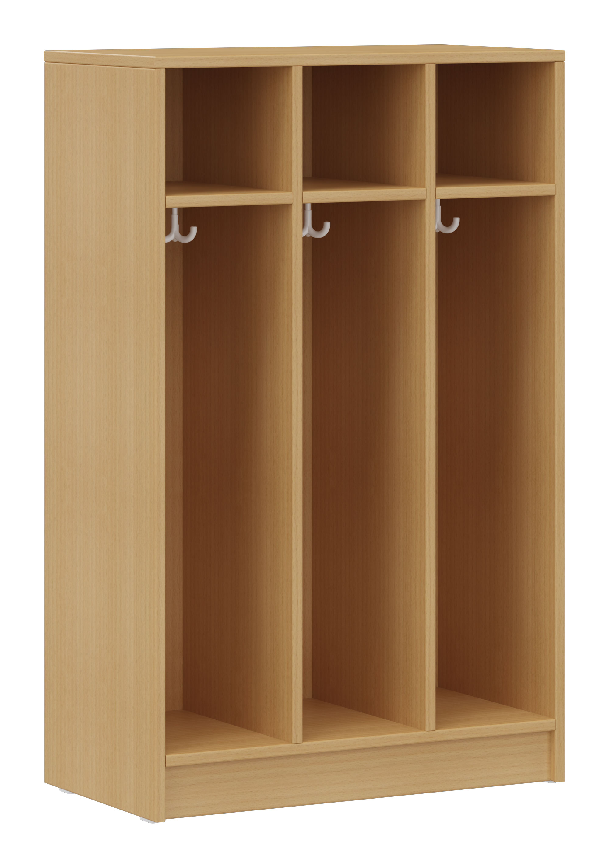 hej Fachgarderobe F mit 22,6 cm Fachbreite Größe 1/3, 3 Fächer