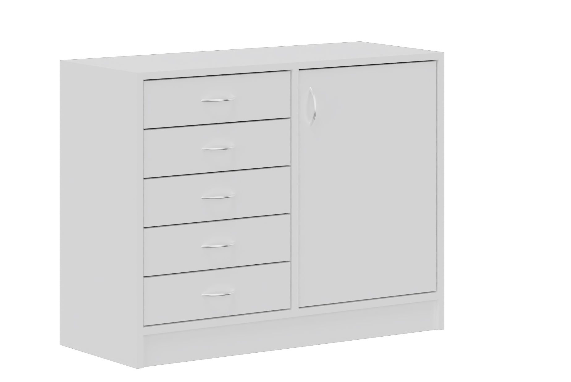 Schrank mit 5 Schubkästen und Tür, Breite 100 cm