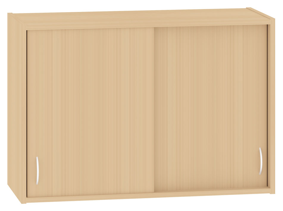Hängeschrank mit Holzschiebetüren, Breite 100 cm