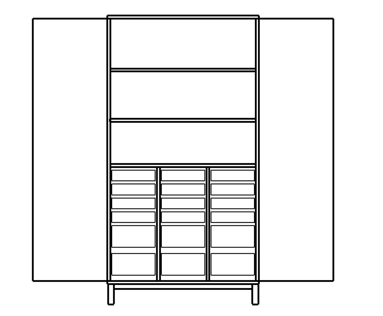 Hochschrank für Kunststoffkästen, Breite 104,8 cm